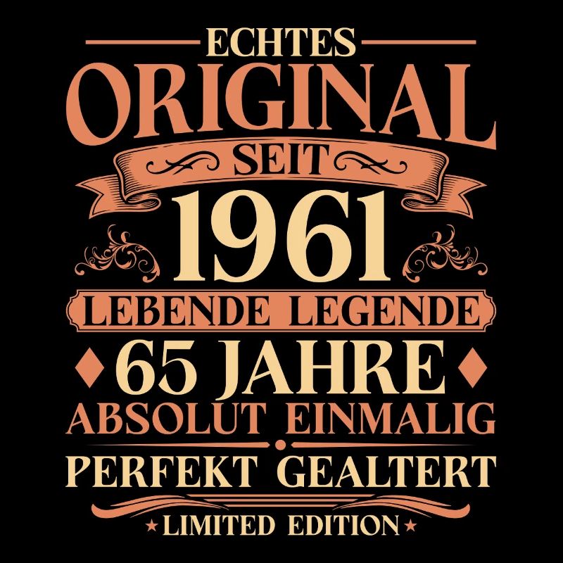 65. Geburtstag Echtes Original 1961 Vintage