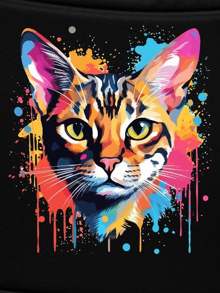 Bengalisches Katzengesicht Bunte Spritzkunst