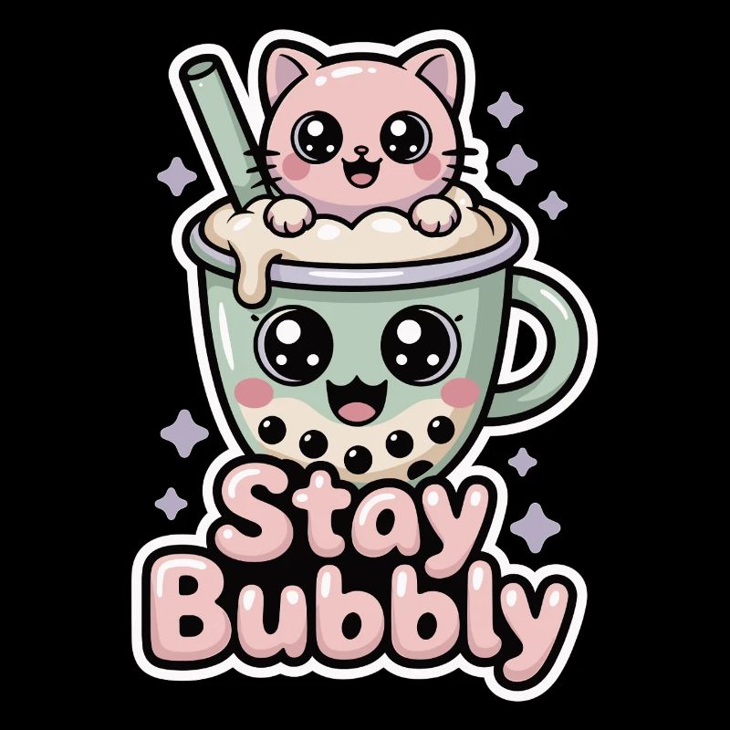 Bubble Tea T-Shirt Stay Bubbly Kawaii