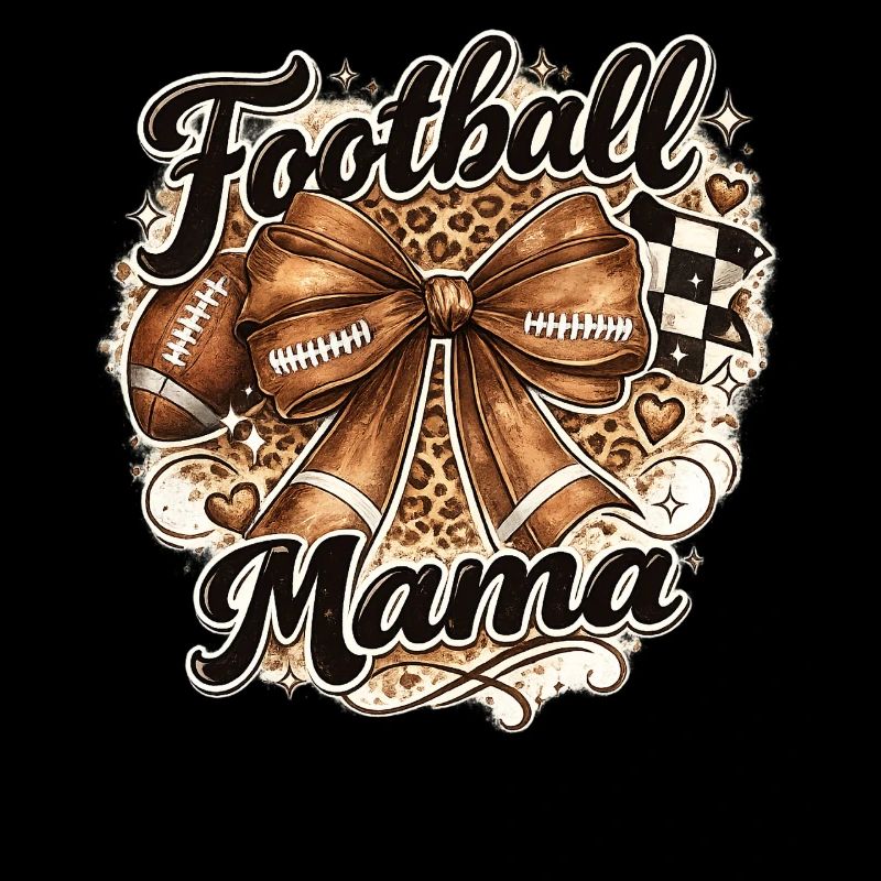 Football Mama Schleife Leopard Muttertag Sport 