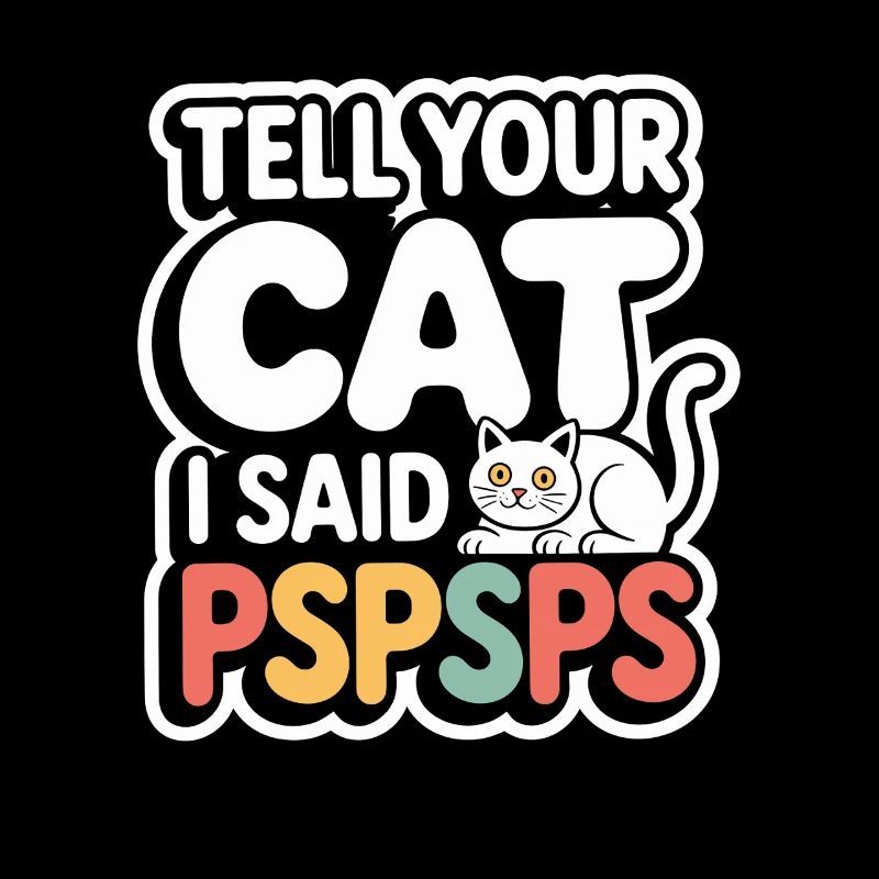 Chat Dis à ton chat Pspsps Chat Maman Miaulement Chats