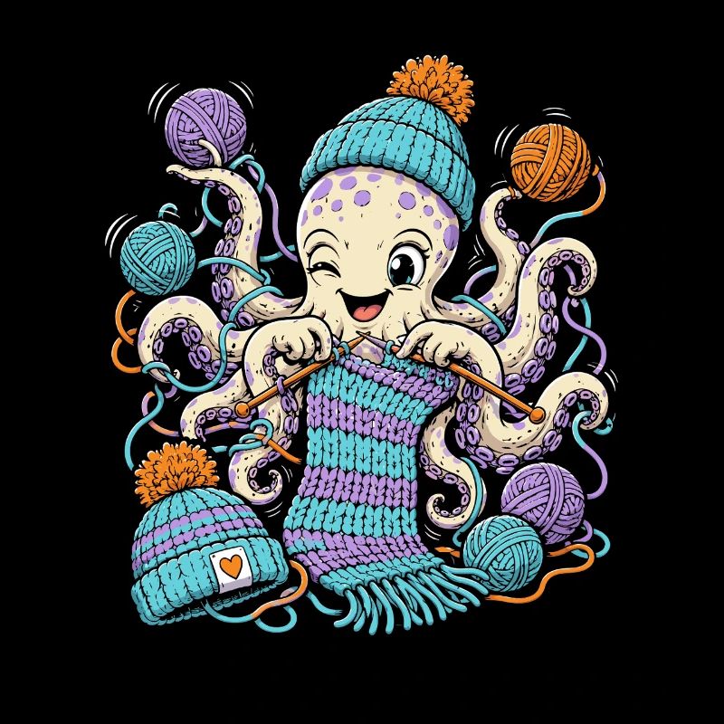 Pfiffiger Oktopus Strickzauber