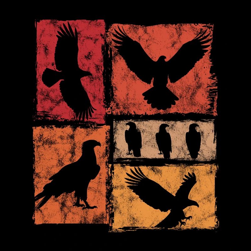 Eagle Retro Animal Print
