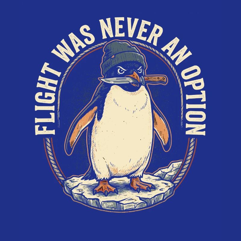 Penguin mit Messer – Eiswitz