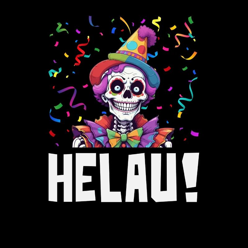 Helau Carnaval du Crâne du Clown Squelette
