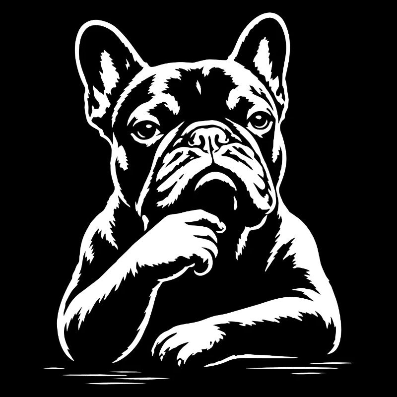 Bouledogue Français Penseur | Design Chien Culotté