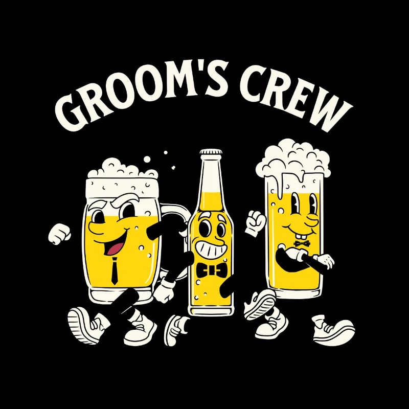 Bräutigam Crew Retro Bier