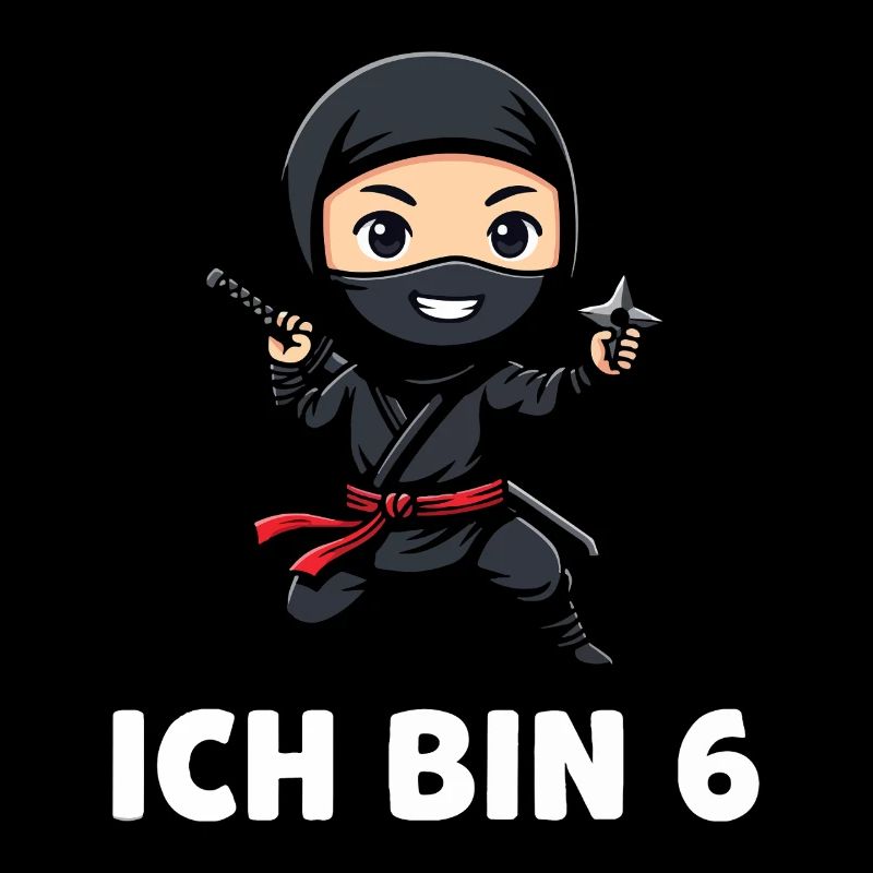 Kleiner Ninja Ich bin 6 Geburtstag