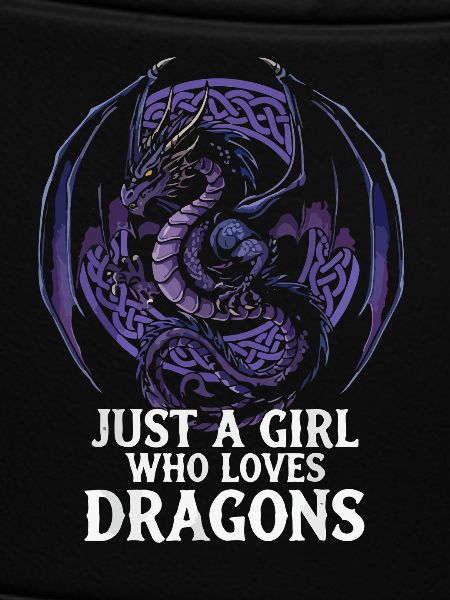 Mädchen liebt Drachen Grafik