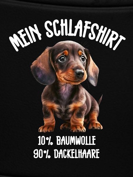 Schlafshirt Dackel Haare