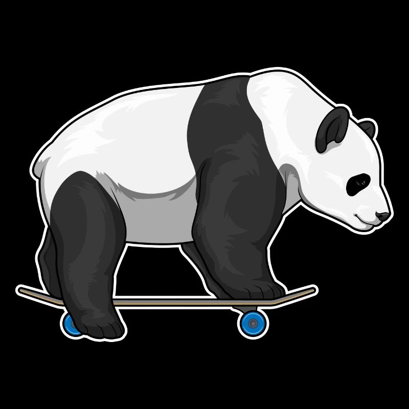Panda Skater Skateboard