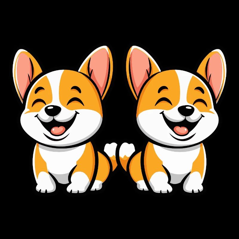 Corgi Hund Comic