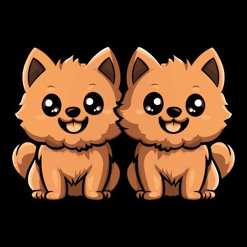 Zwergspitz Hund Comic Pomeranian