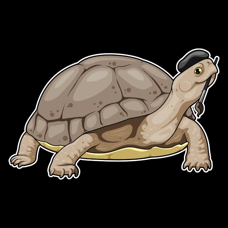 Schildkröte Maler Pinsel