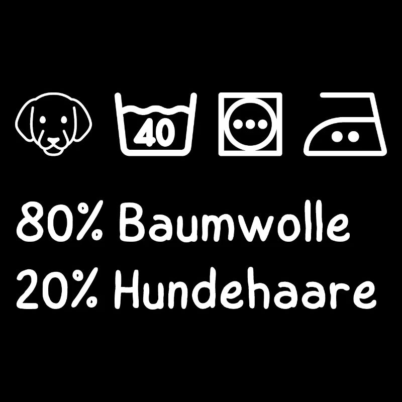 80% Baumwolle, 20% Hundehaare - Waschanleitung