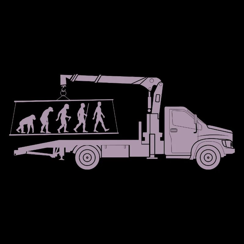Tow Truck Evolution Silhouette Minimalist
