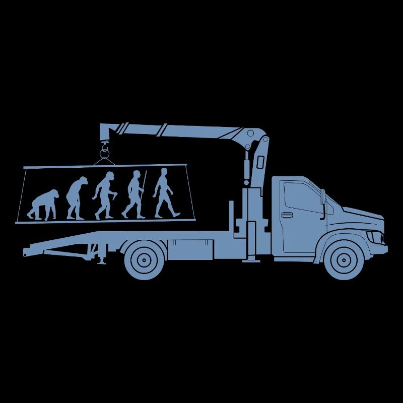Tow Truck Evolution Silhouette Minimalist
