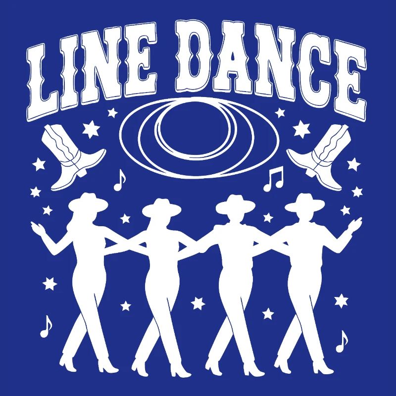 Line Dancer in einer Reihe Linedance mein Hobby