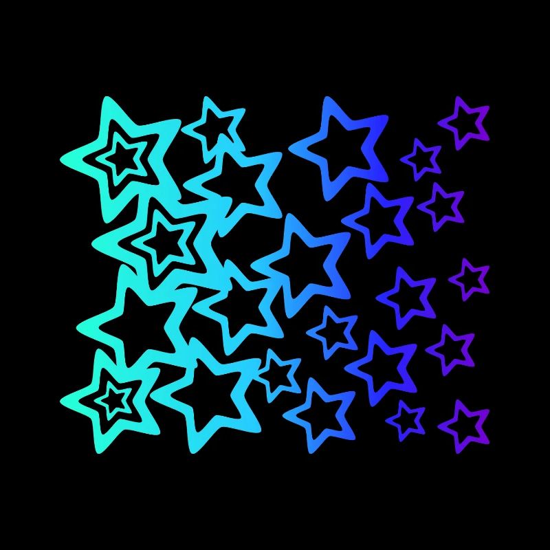 Viele blaue Sterne, Sternenmuster