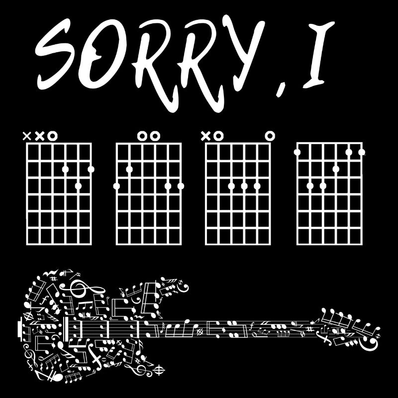 Sorry I-DGAF Funny Hidden Message Guitar Chords