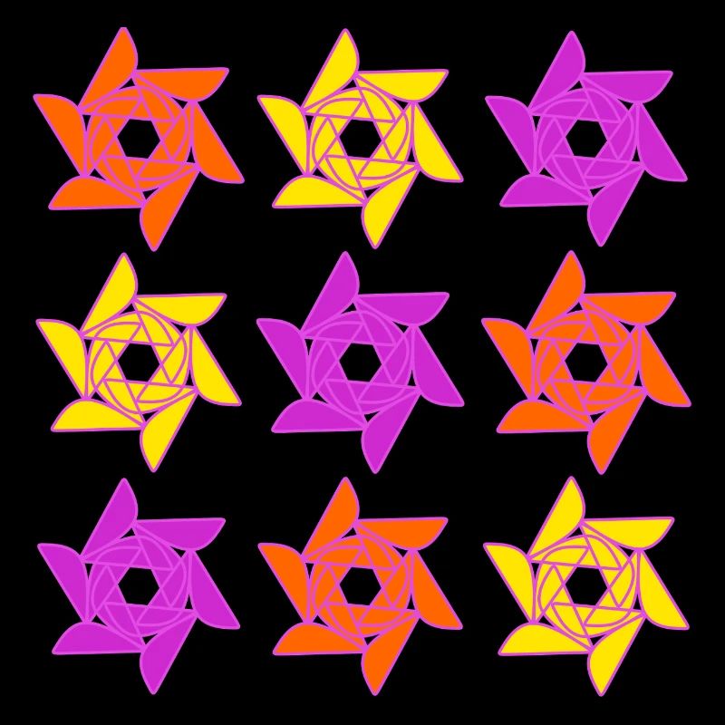 Rosenblüte Lebendiges geometrisches Kaleidoskop