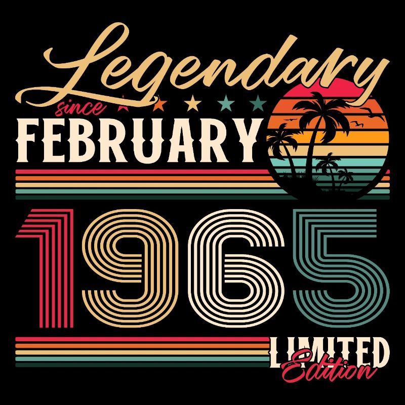 60. Geburtstag Geschenk Mann Legende Februar 1965