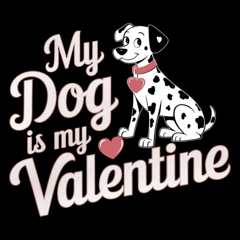 Mon chien est mon Valentin | Dalmatien Saint-Valentin