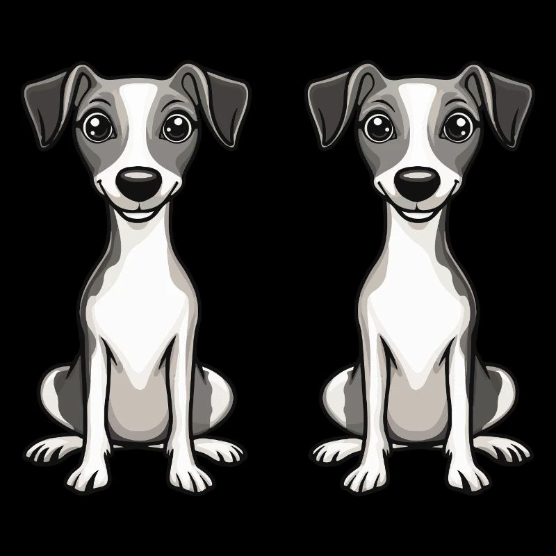 Whippet Hund Comic
