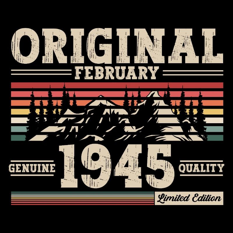 80th Birthday Gift Husband Original February 1945
