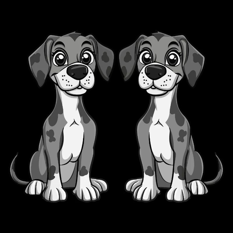 Great Dane Hund Comic