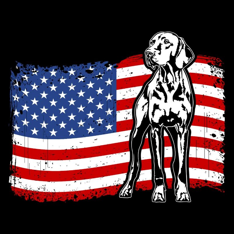 Vizsla US Amérique Drapeau Chiens Chien Wilsigns