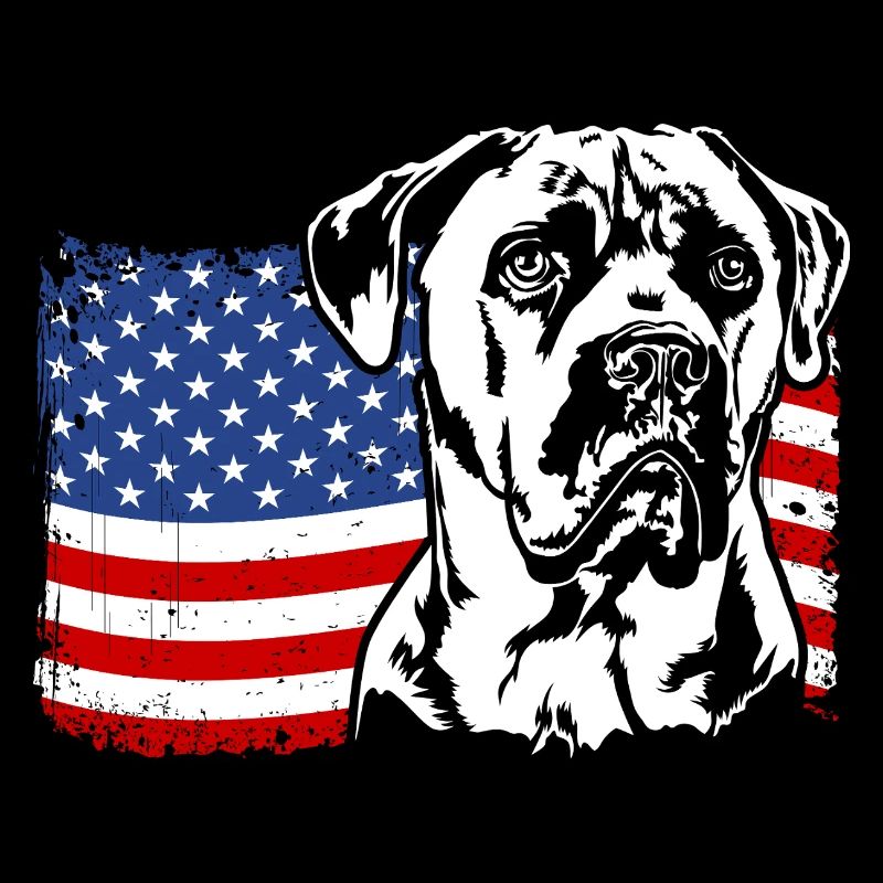 Cane Corso US Amerika Fahne Hund Hunde Wilsigns