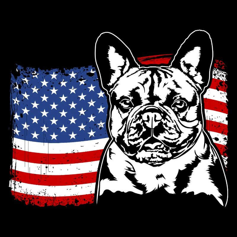 Bouledogue français Drapeau américain Wilsigns