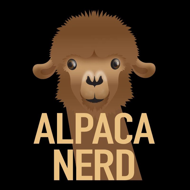 Alpaca nerd with cute alpaca face