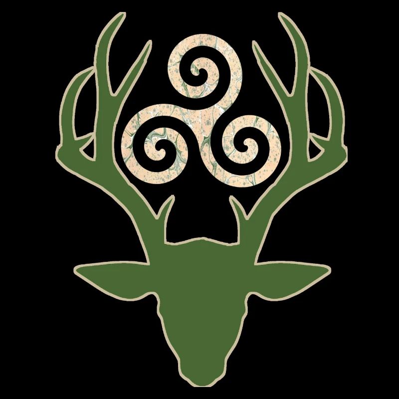 Celtic symbol 1 e 1 with deer
