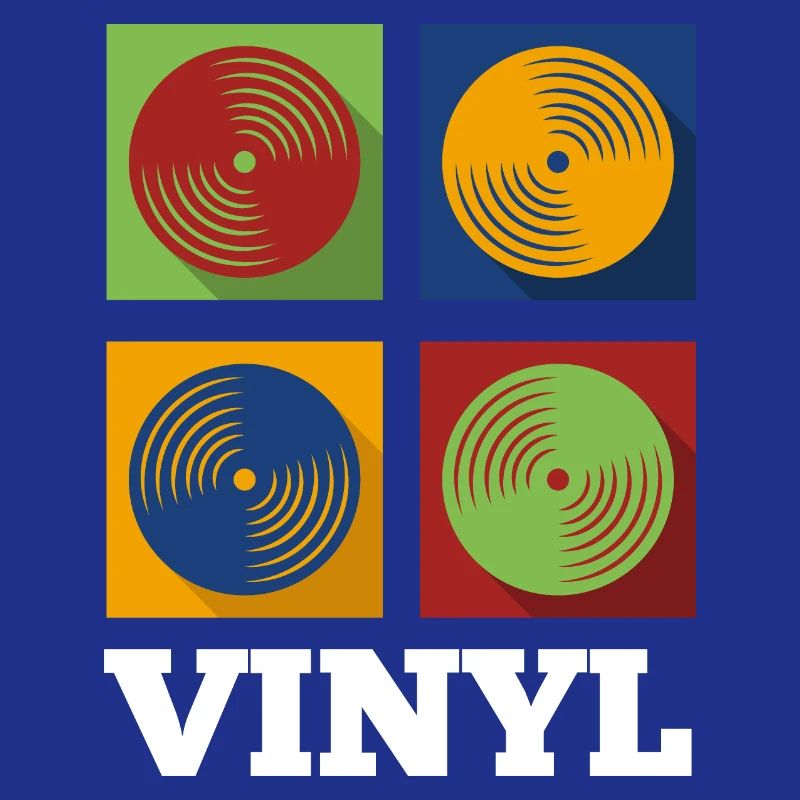 vinyle rétro disques flat design old school