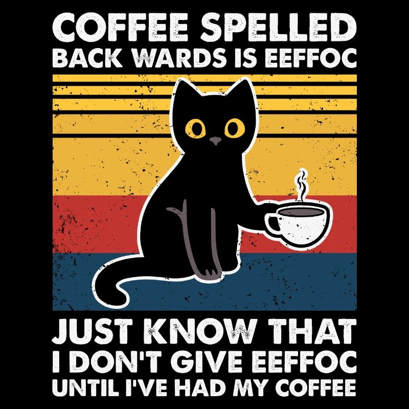Drôle de café citation chat avec tasse de café amusant