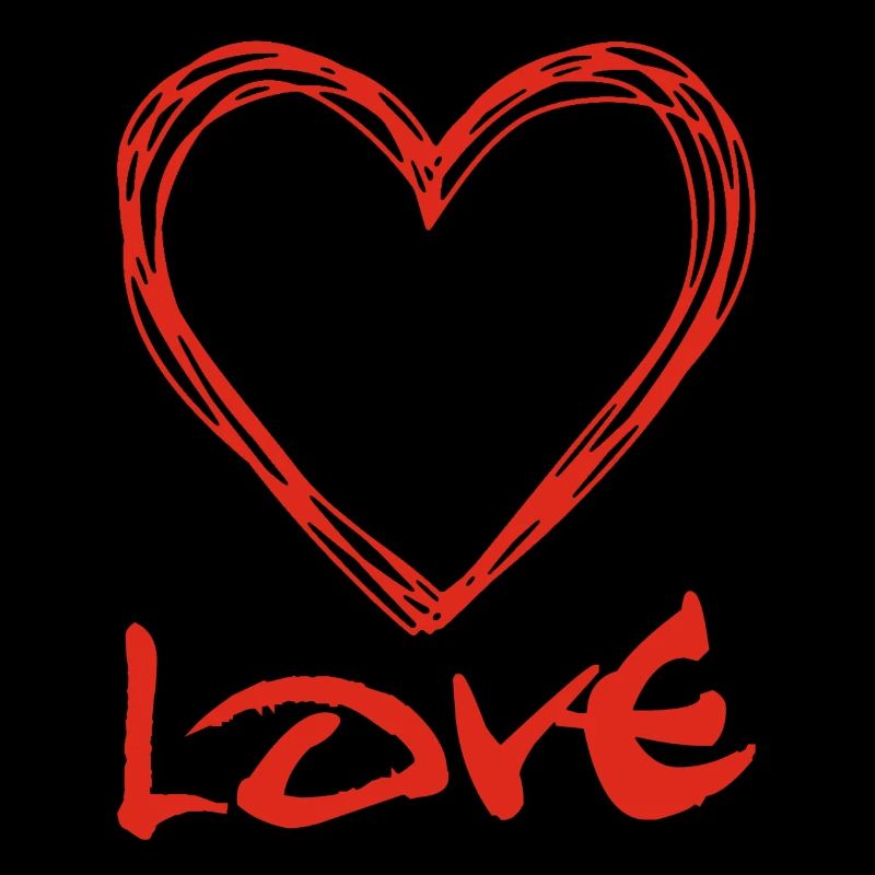 Coeur graffiti rouge