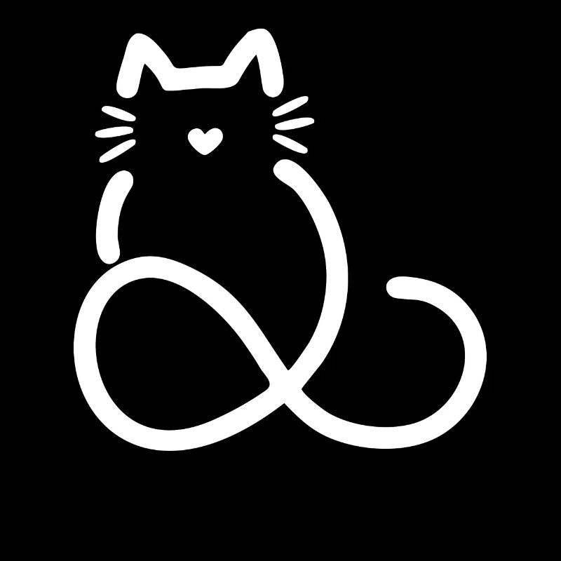 unendliche Liebe Herzform Katze