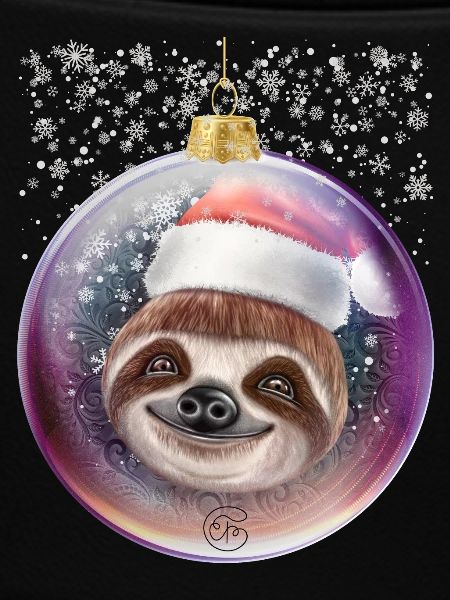 Funny Sloth Christmas Snow