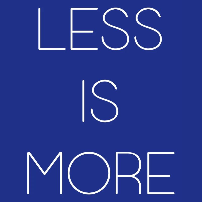 Moins, c’est plus