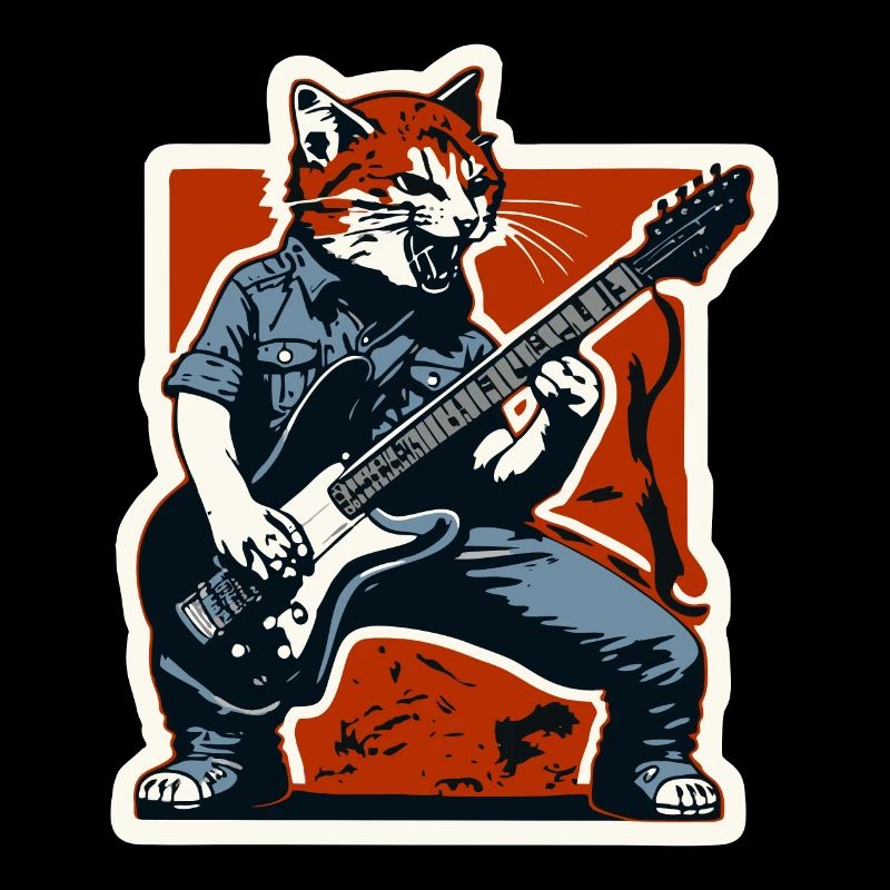 Cat Rage and the Guitar Playing Rock Cat
