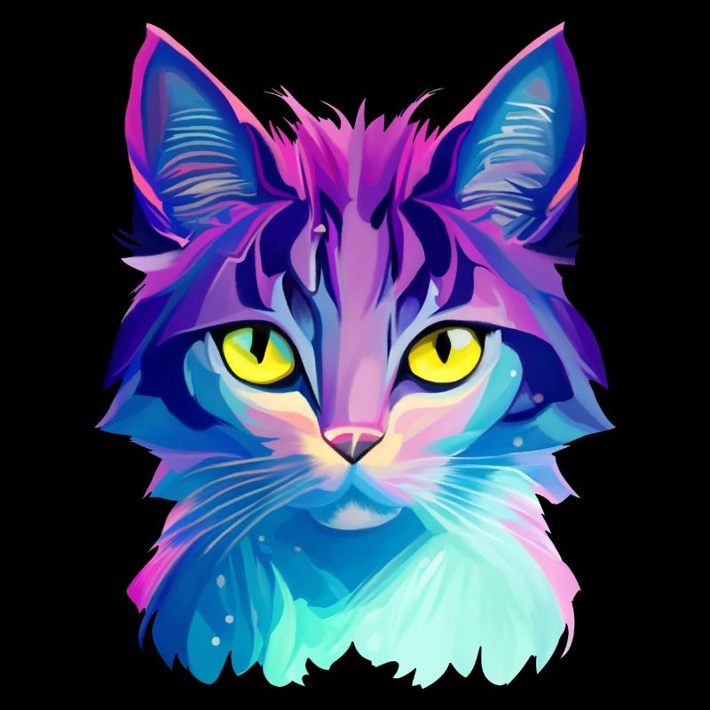 Chat coloré