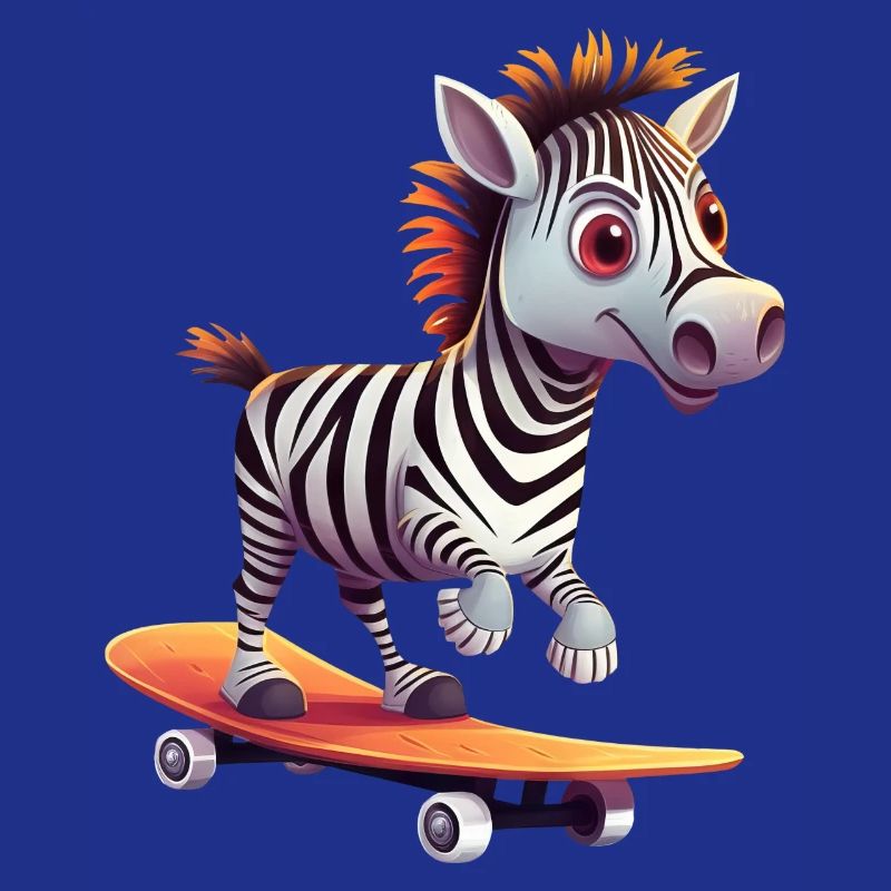 Zebra sur Skateboard - Dynamic Design