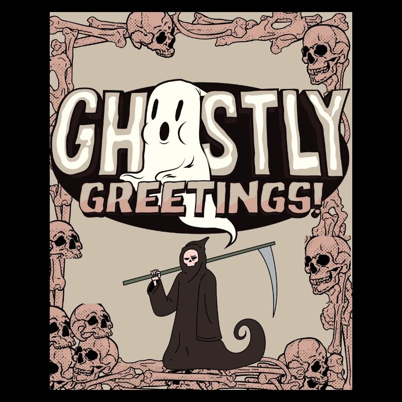 Geistlicher Sensenmann Grußdesign