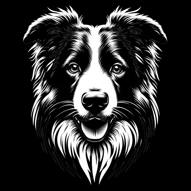 Border Collie | Grinsendes Hundegesicht