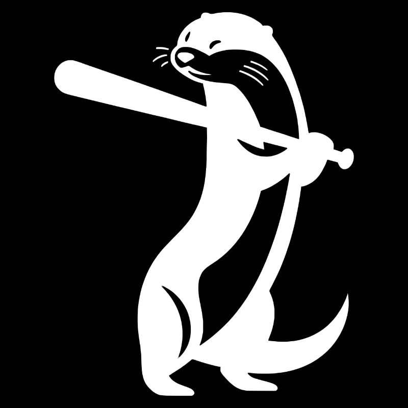 Silhouette de Baseball de loutre
