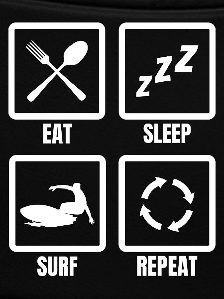 Eating, sleeping, surfing, repeating