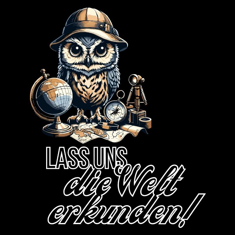 Lass uns die Welt erkunden Eule