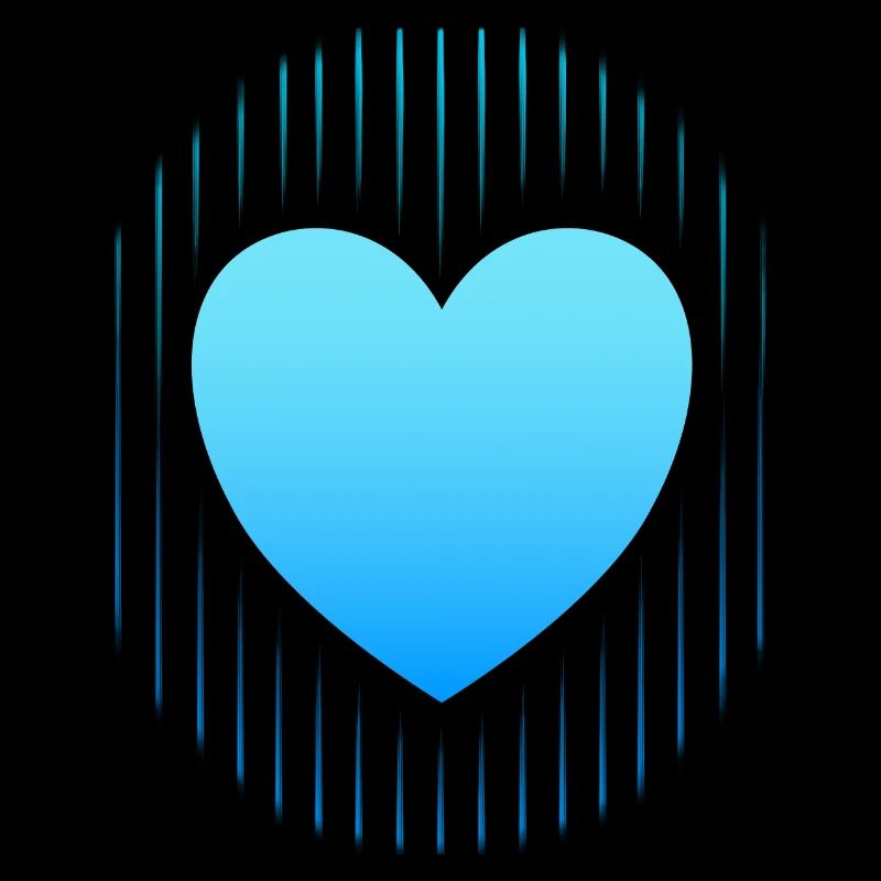 blue heart blue lines